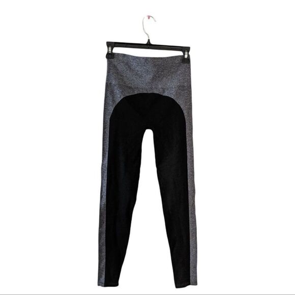 SPANX Marled Seamless Leggings Black Gray L - Picture 6 of 8